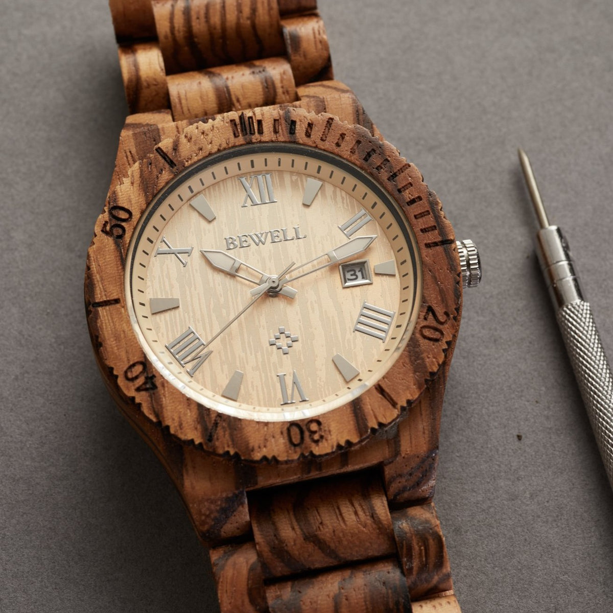 Bewell clearance wood watch