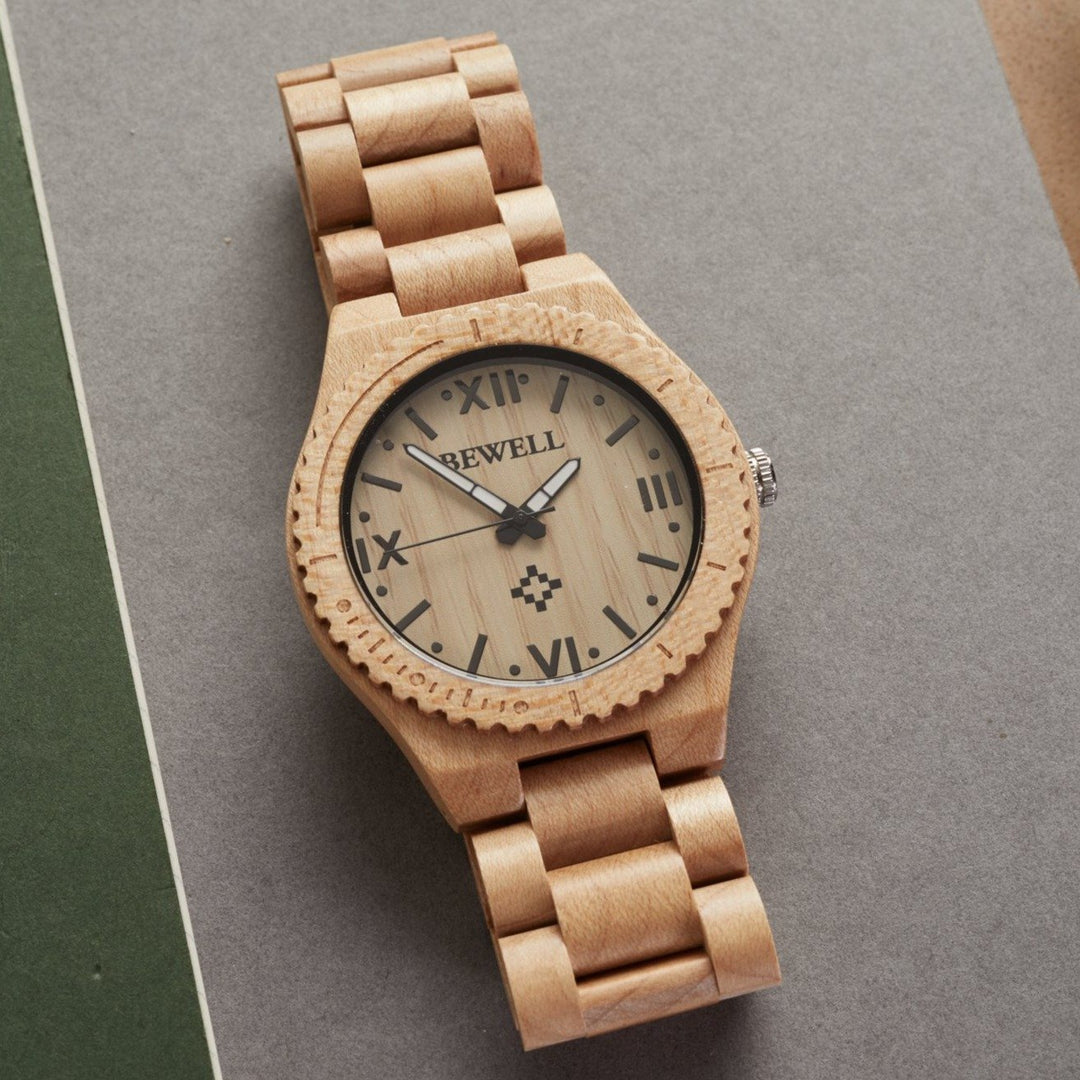 Highlight BE@TOY BT96-030 韓国製 腕時計 BEAST Bewell Wooden Watches For Men - Pluto