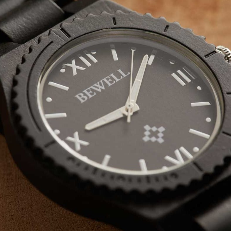 Bewell Wooden Watches For Men - Pluto