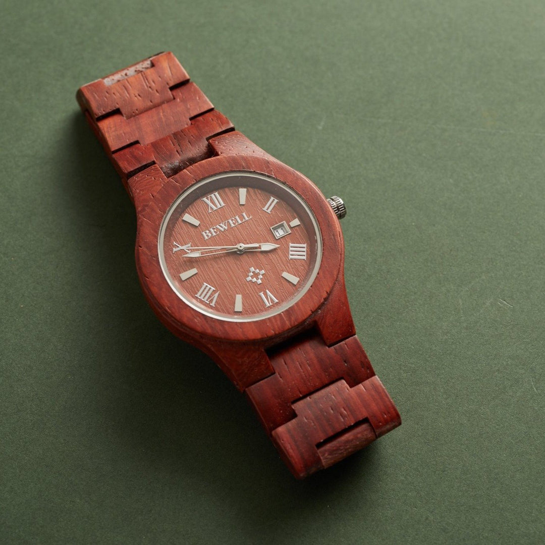 Bewell Wooden Clock buying (Jupiter Red)