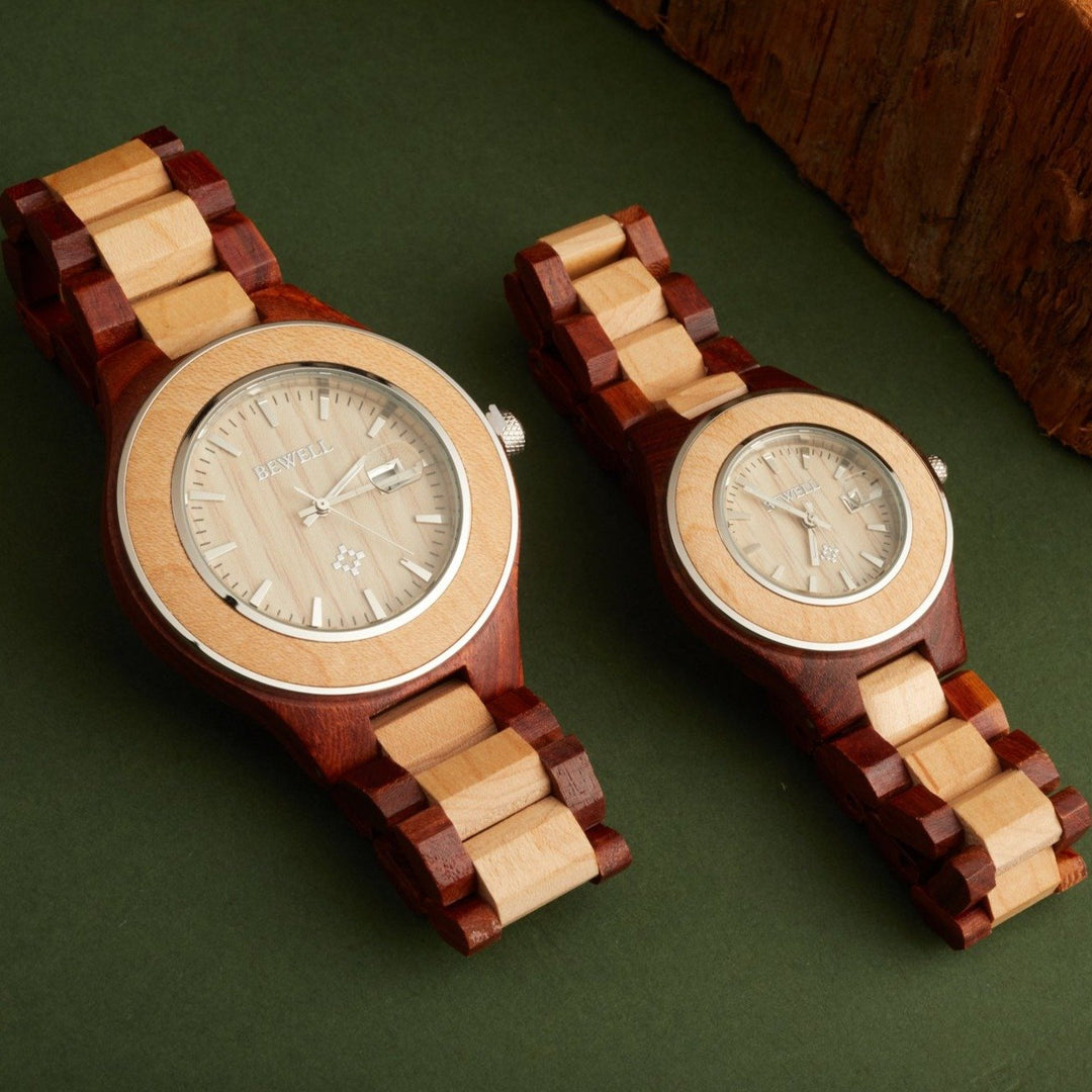 ? Bewell Striped Wood & Stainless Steel Ladies’ Watch – NWOT Amazon.com: BEWELL ZS-W086B Mens Wooden Watch Analog Quartz  main image 3