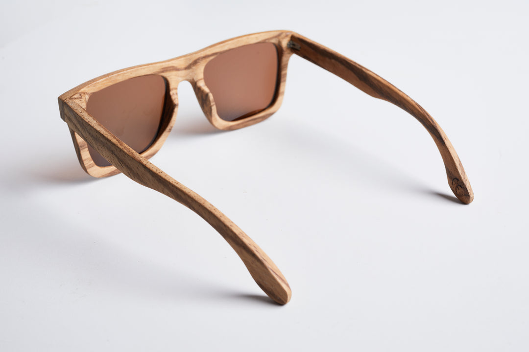 【Church's】BRUNEL（ブルネル）UK5.0 Zebrawood Bulgy Bridge Wood Sunglasses | Bewell Sunglasses